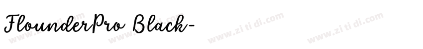 FlounderPro Black字体转换